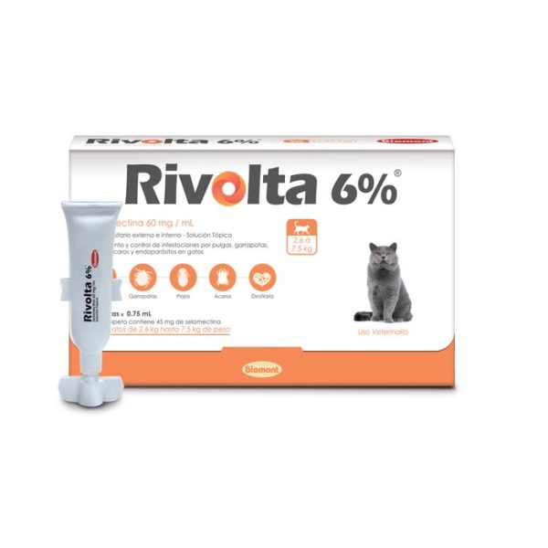 RIVOLTA 6% GATOS 2.6-7.5 kg- Biomont x Unidad
